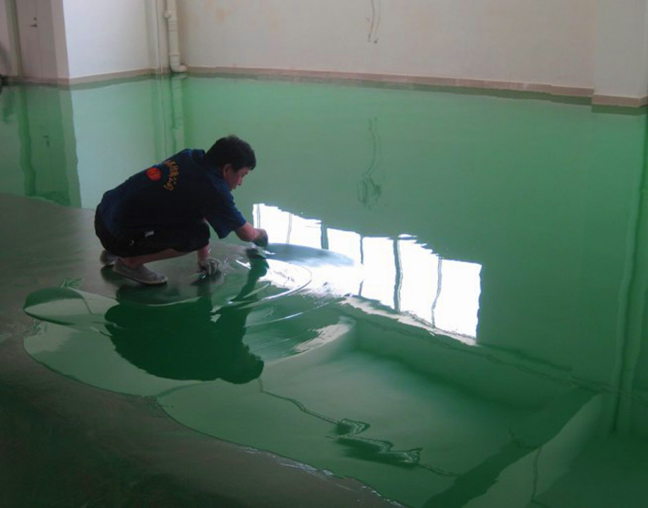 廠房裝修環(huán)氧地坪施工圖片